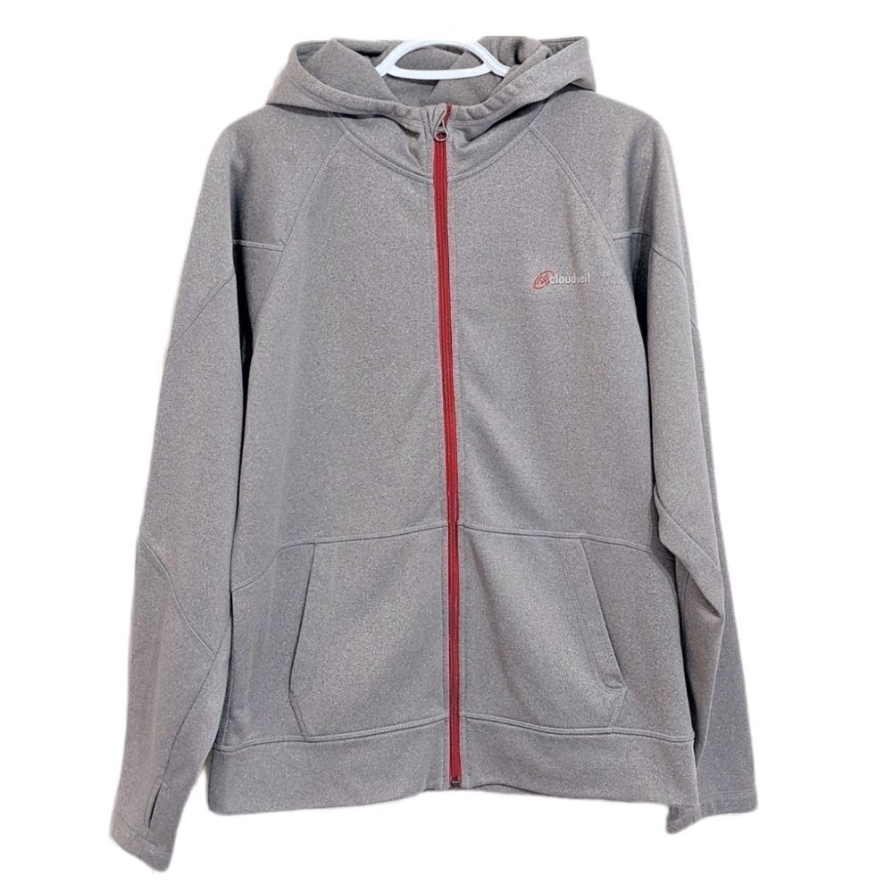 Cloudveil grey fleece lined zip up hoodie Small @F